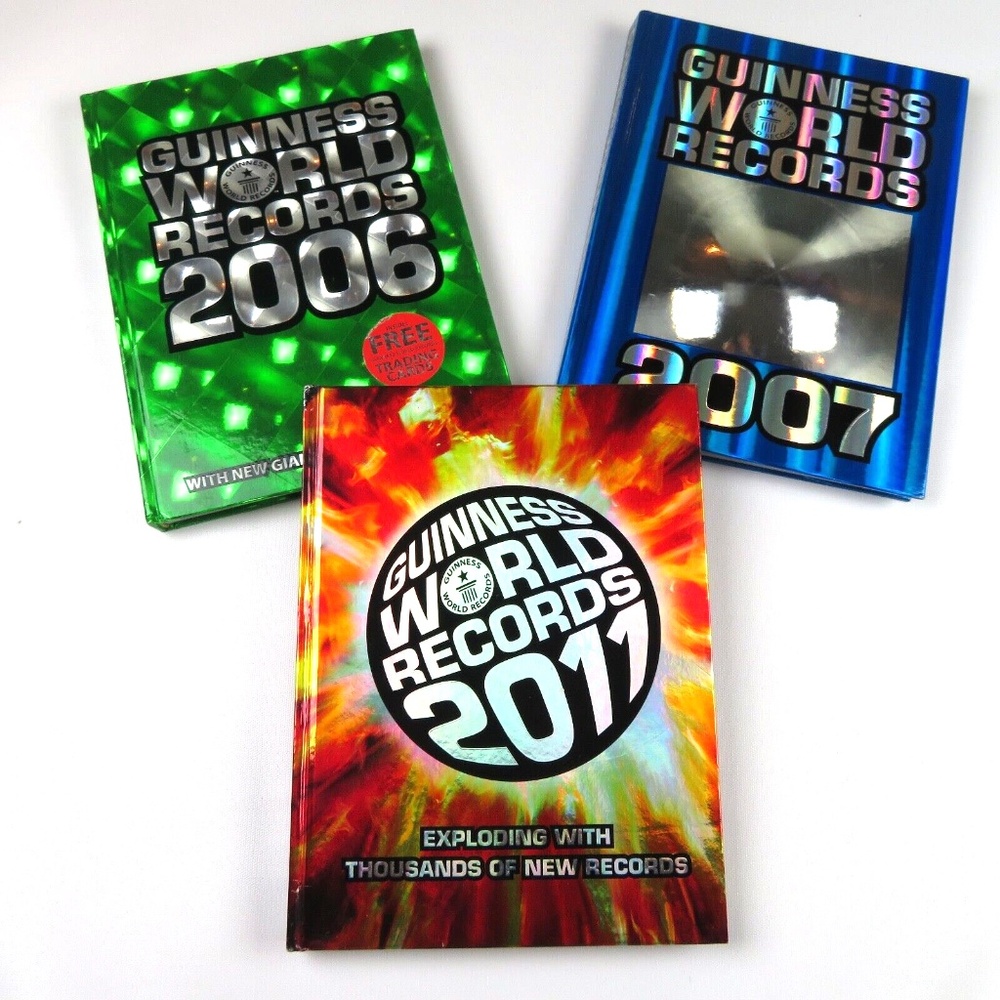 Lot of 3 GUINNESS WORLD RECORDS Books 2006, 2007, 2011